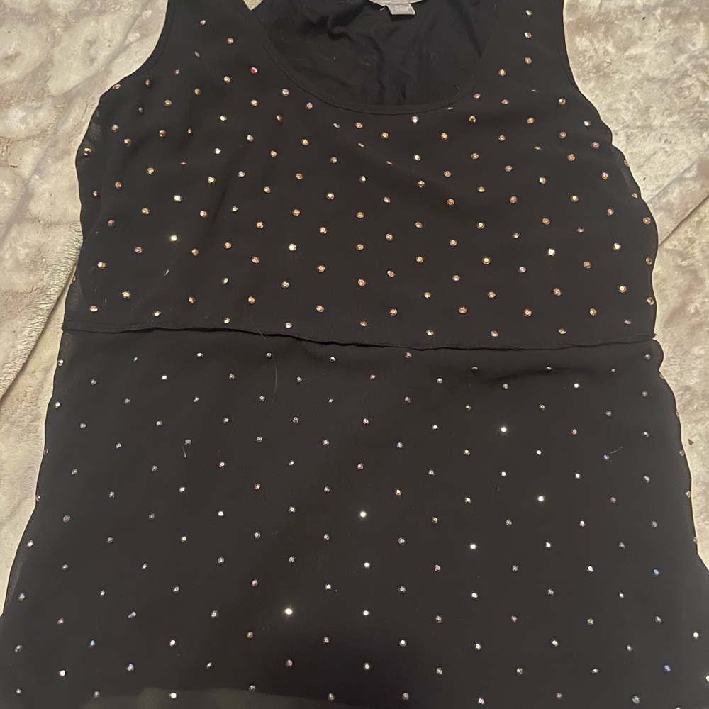 Black with gold studs nice tank top